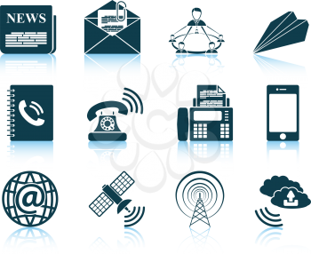 Set of communication icons. EPS 10 vector illustration without transparency.