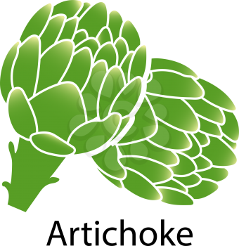 Artichoke icon on white background. Vector illustration.