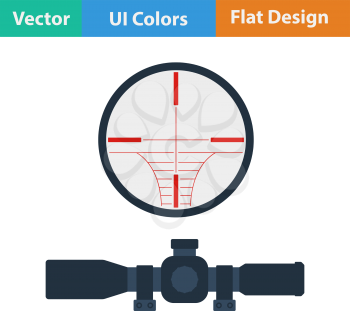 Flat design icon of scope in ui colors. Vector illustration.