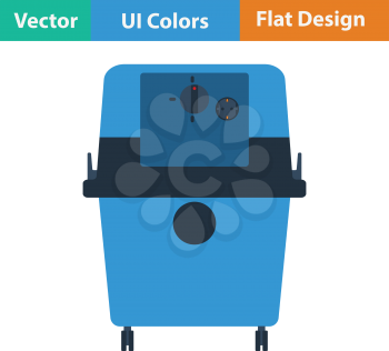 Flat design icon of vacuum cleaner in ui colors. Vector illustration.