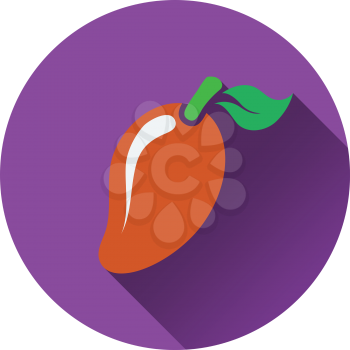 Mango icon. Flat design. Vector illustration.