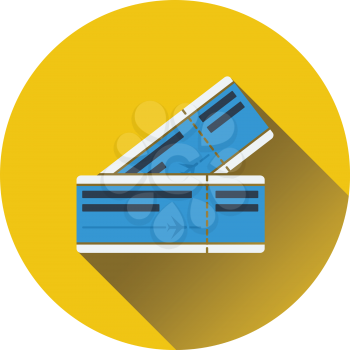 Two airplane tickets icon. Flat design. Vector illustration.