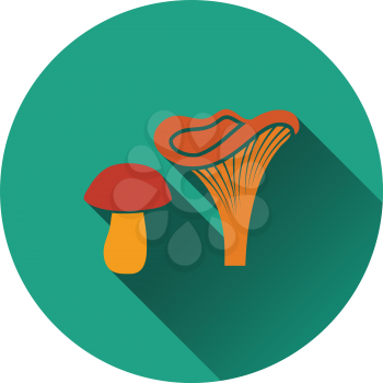 Mushroom  icon. Flat design. Vector illustration.