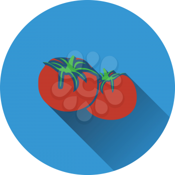Tomatoes icon. Flat design. Vector illustration.