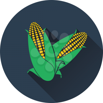 Corn icon. Flat design. Vector illustration.