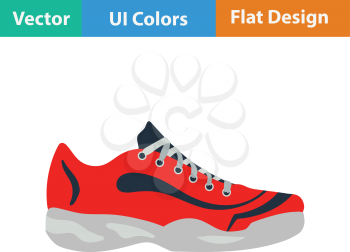 Tennis sneaker icon. Flat design. Vector illustration.