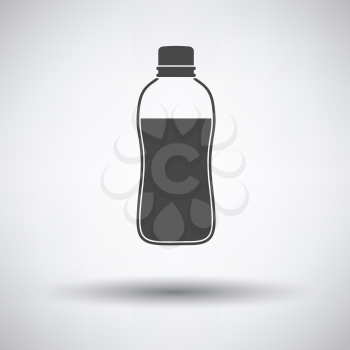 Sport bottle of drink icon on gray background with round shadow. Vector illustration.