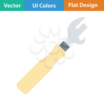 Can opener icon. Flat design. Vector illustration.