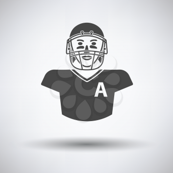 American football player icon. Vector illustration.