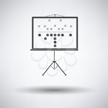 American football game plan stand icon. Vector illustration.