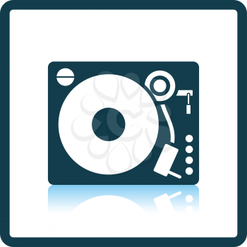Vinyl player icon. Shadow reflection design. Vector illustration.
