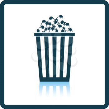 Cinema popcorn icon. Shadow reflection design. Vector illustration.