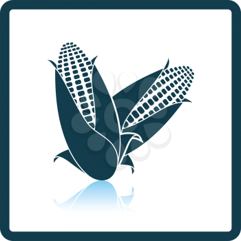 Corn icon. Shadow reflection design. Vector illustration.