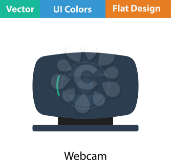 Webcam icon. Flat color design. Vector illustration.