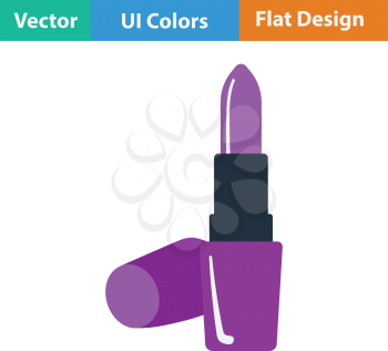 Lipstick icon. Flat design. Vector illustration.