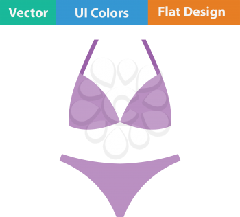Bikini icon. Flat design. Vector illustration.