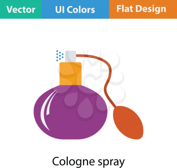 Cologne spray icon. Flat color design. Vector illustration.