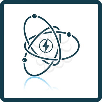 Atom energy icon. Shadow reflection design. Vector illustration.