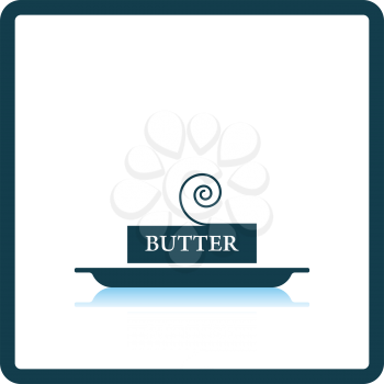 Butter icon. Shadow reflection design. Vector illustration.