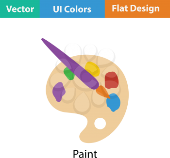 Palette toy icon. Flat color design. Vector illustration.