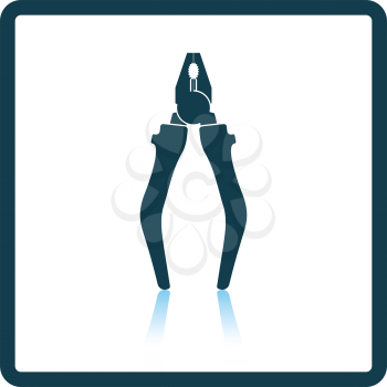 Icon of pliers. Shadow reflection design. Vector illustration.