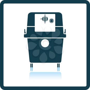 Icon of vacuum cleaner. Shadow reflection design. Vector illustration.