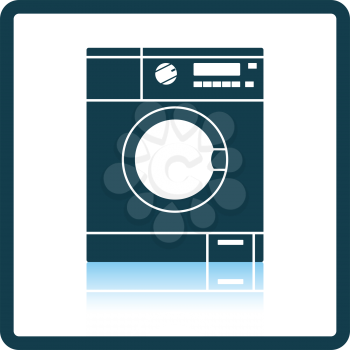 Washing machine icon. Shadow reflection design. Vector illustration.