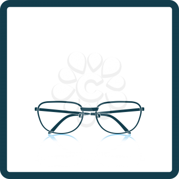 Glasses icon. Shadow reflection design. Vector illustration.