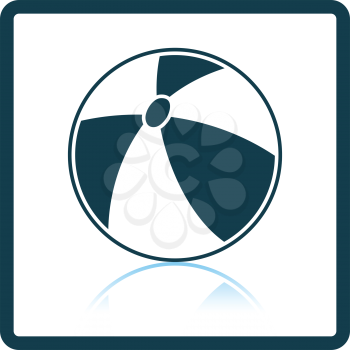 Baby rubber ball icon. Shadow reflection design. Vector illustration.