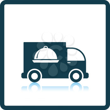 Delivering car icon. Shadow reflection design. Vector illustration.