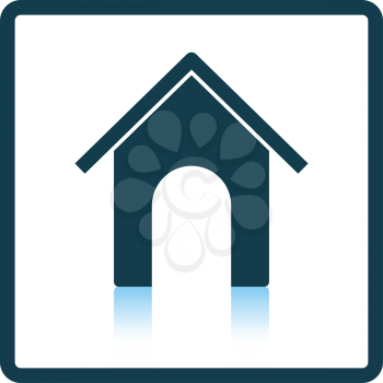 Dog house icon. Shadow reflection design. Vector illustration.