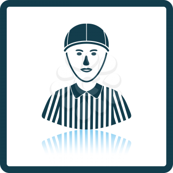 American football referee icon. Shadow reflection design. Vector illustration.
