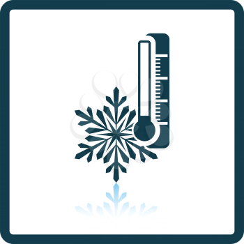 Winter cold icon. Shadow reflection design. Vector illustration.