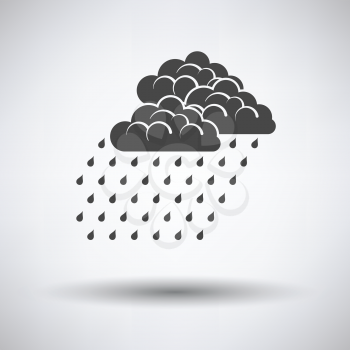 Rainfall icon on gray background with round shadow. Vector illustration.