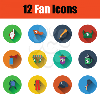 Set of twelve soccer icons in ui colors. Vector illustration.