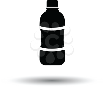 Water bottle icon. White background with shadow design. Vector illustration.