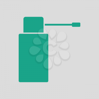 Inhalator icon. Gray background with green. Vector illustration.
