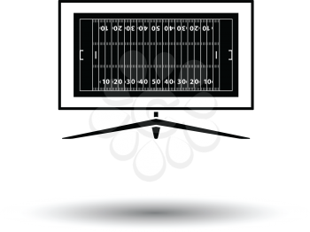 American football tv icon. White background with shadow design. Vector illustration.