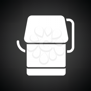 Toilet paper icon. Black background with white. Vector illustration.