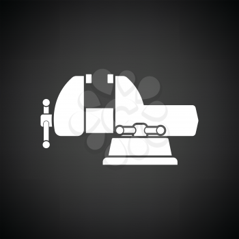 Vise icon. Black background with white. Vector illustration.