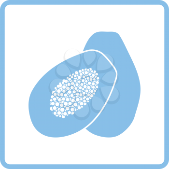 Papaya icon. Blue frame design. Vector illustration.