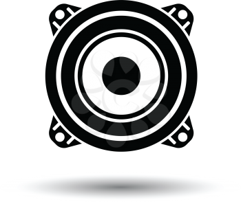 Loudspeaker  icon. White background with shadow design. Vector illustration.