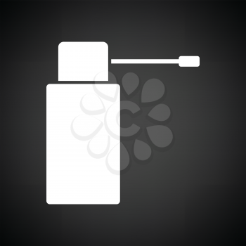 Inhalator icon. Black background with white. Vector illustration.