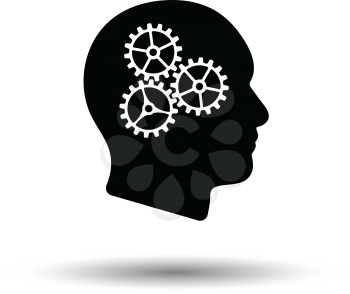 Brainstorm  icon. White background with shadow design. Vector illustration.