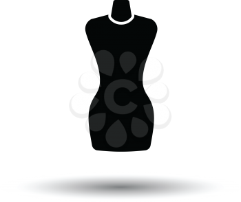 Tailor mannequin icon. White background with shadow design. Vector illustration.