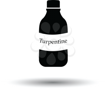 Turpentine icon. White background with shadow design. Vector illustration.