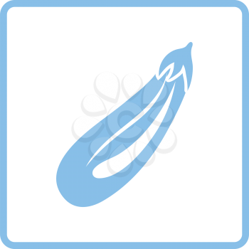 Eggplant  icon. Blue frame design. Vector illustration.