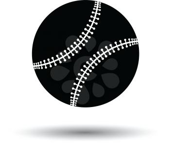 Baseball ball icon. White background with shadow design. Vector illustration.