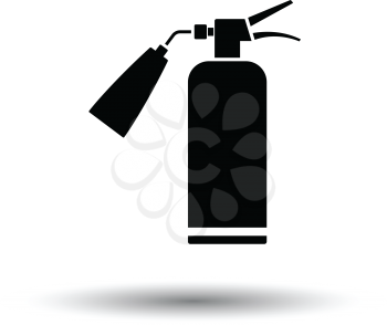 Fire extinguisher icon. White background with shadow design. Vector illustration.