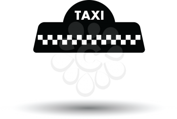 Taxi roof icon. White background with shadow design. Vector illustration.